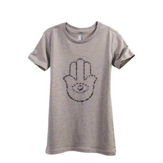 Hamsa Hand Women's Fashion Relaxed T-Shirt Tee Heather Tan Small