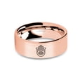 thumbnail image 1 of Hamsa Hand of Fatima Brushed Rose Gold Tungsten Carbide Ring, 8mm, Size 11, 1 of 2