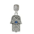 thumbnail image 1 of Hamsa Hand with Blue Crystal - Niece Charm Bead, 1 of 1