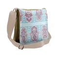 thumbnail image 1 of Hamsa Messenger Bag, Boho Ornate Art, Unisex Cross-body, by Ambesonne, 1 of 2