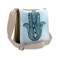 thumbnail image 1 of Hamsa Messenger Bag, Ornate Popular, Unisex Cross-body, by Ambesonne, 1 of 2