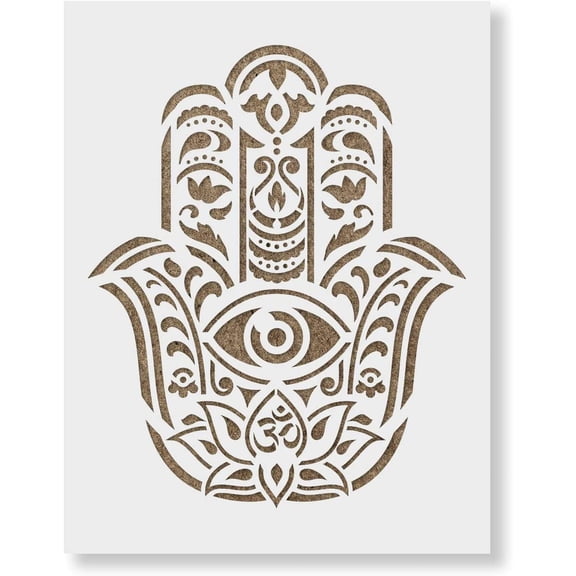 Hamsa Palm Stencil - Spiritual Stencil for Painting