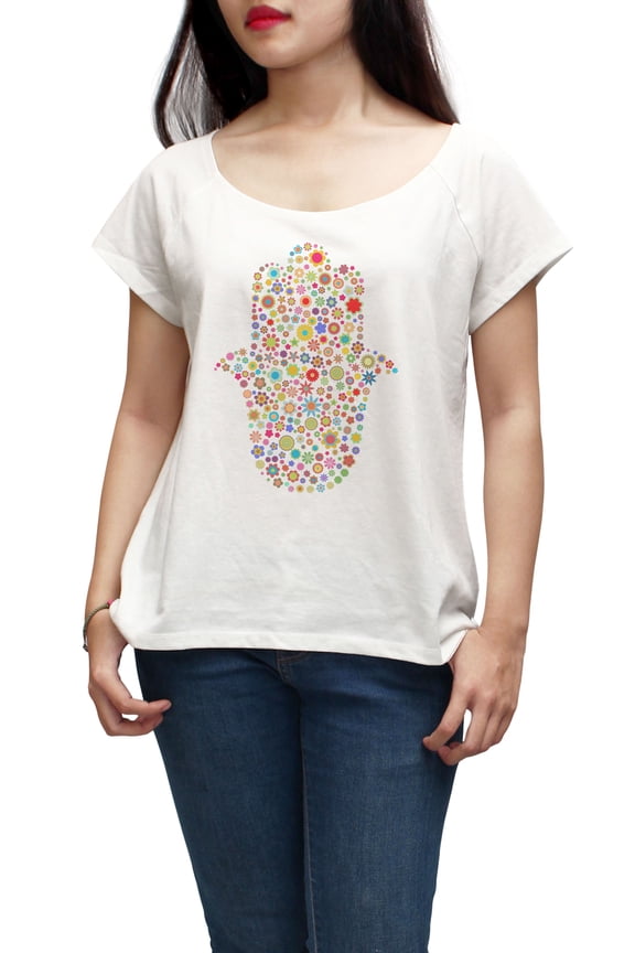 Hamsa Printed 100% Cotton Fashion Plus Size T-shirt Tee WTS_01 XL