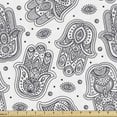 thumbnail image 1 of Ambesonne Hamsa Fabric by the Yard Upholstery, Yoga Mandala, 3 Yards, Black White, 1 of 4
