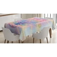 thumbnail image 1 of Ambesonne Hamsa Tablecloth Rectangular Table Cover, Energy Flow Aura Yoga, 60"x84", Pale Pink Peach and Aqua, 1 of 4