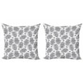 thumbnail image 1 of Ambesonne Hamsa Throw Pillow Cover 2 Pack, Yoga Mandala, 16", Black White, 1 of 2