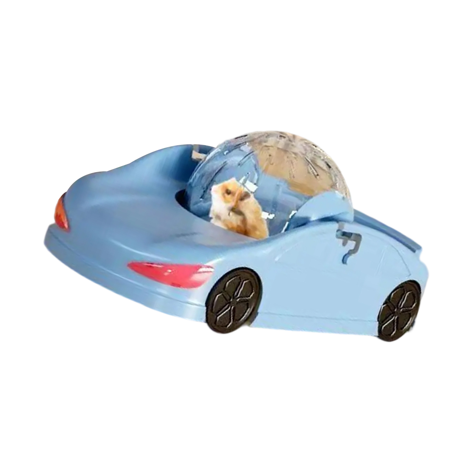 Hamster Activity Car Toy Exercise Fitness Wheel Clear Running Vehicle for Small Pet Hamsters Ferrets and