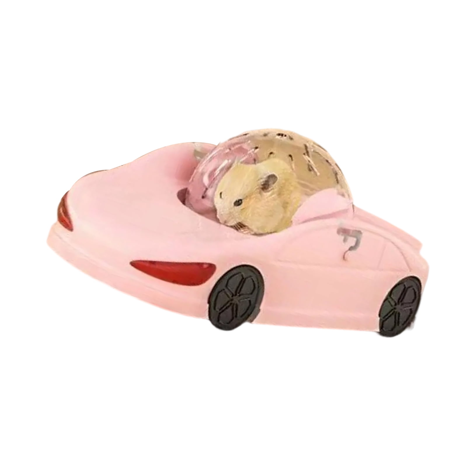 Hamster Activity Car Toy Exercise Fitness Wheel Clear Running Vehicle for Small Pet Hamsters Ferrets and