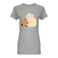 thumbnail image 1 of Hamster And A Cookie Shaped T-Shirt Women -Image by Shutterstock, Female Large, 1 of 2