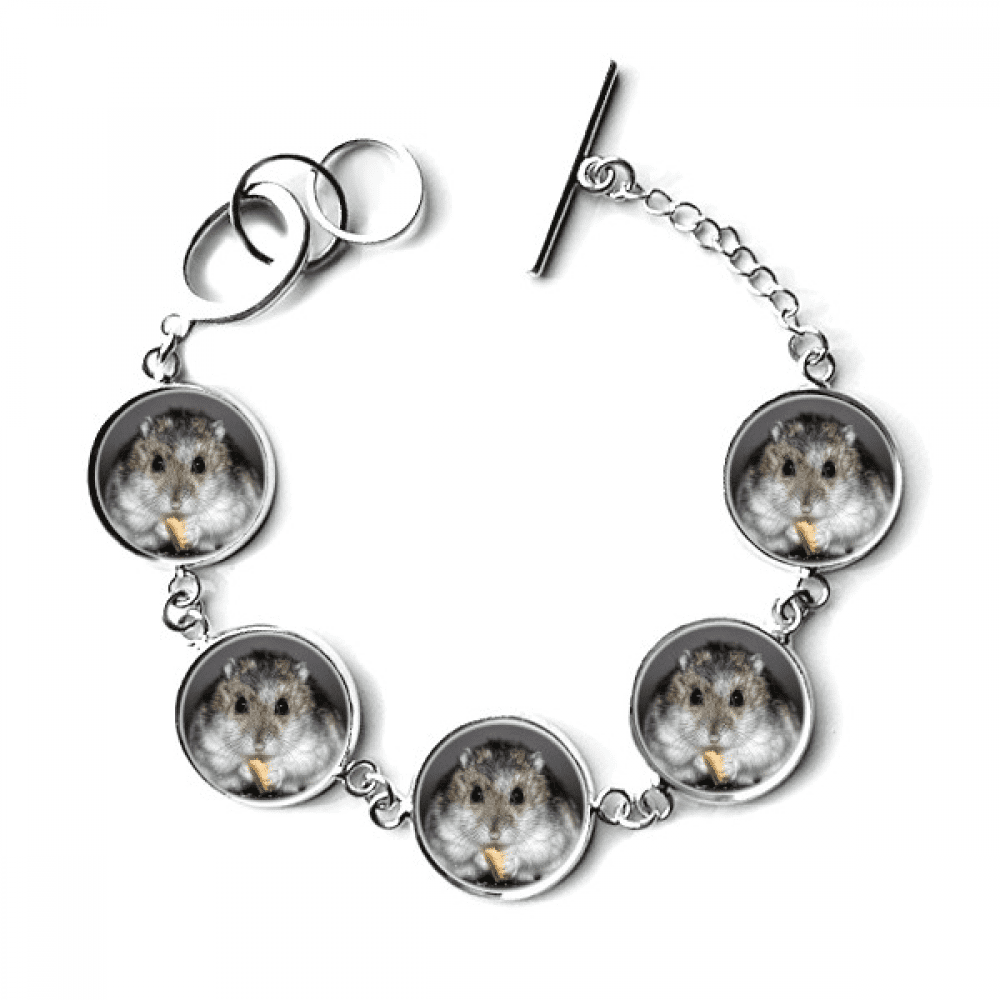 Hamster Animal Rat Pet Cute Eat Bracelet Chain Charm Bangle Jewelry
