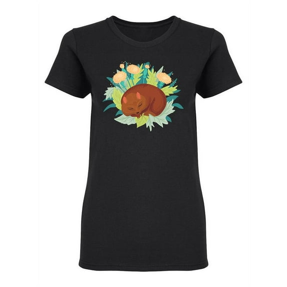 Hamster Asleep In The Grass Shaped T-Shirt Women -Image by Shutterstock, Female Medium