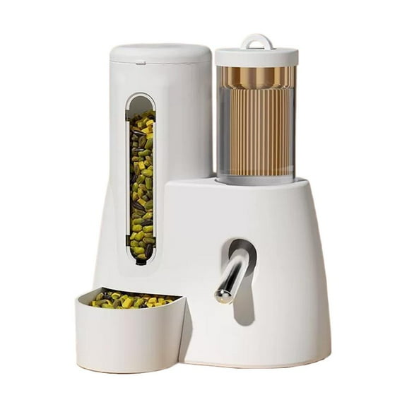 Hamster Automatic Feeding And Drinking Water Feeder Small Animal Dispenser Drinking Bowls Container With Water Dish Food