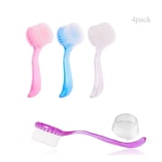 Hamster Bath Brush 4 Pack Massage Combs Reptile Cleaning Supplie for Hedgehog Turtle 1.73 5.11 in