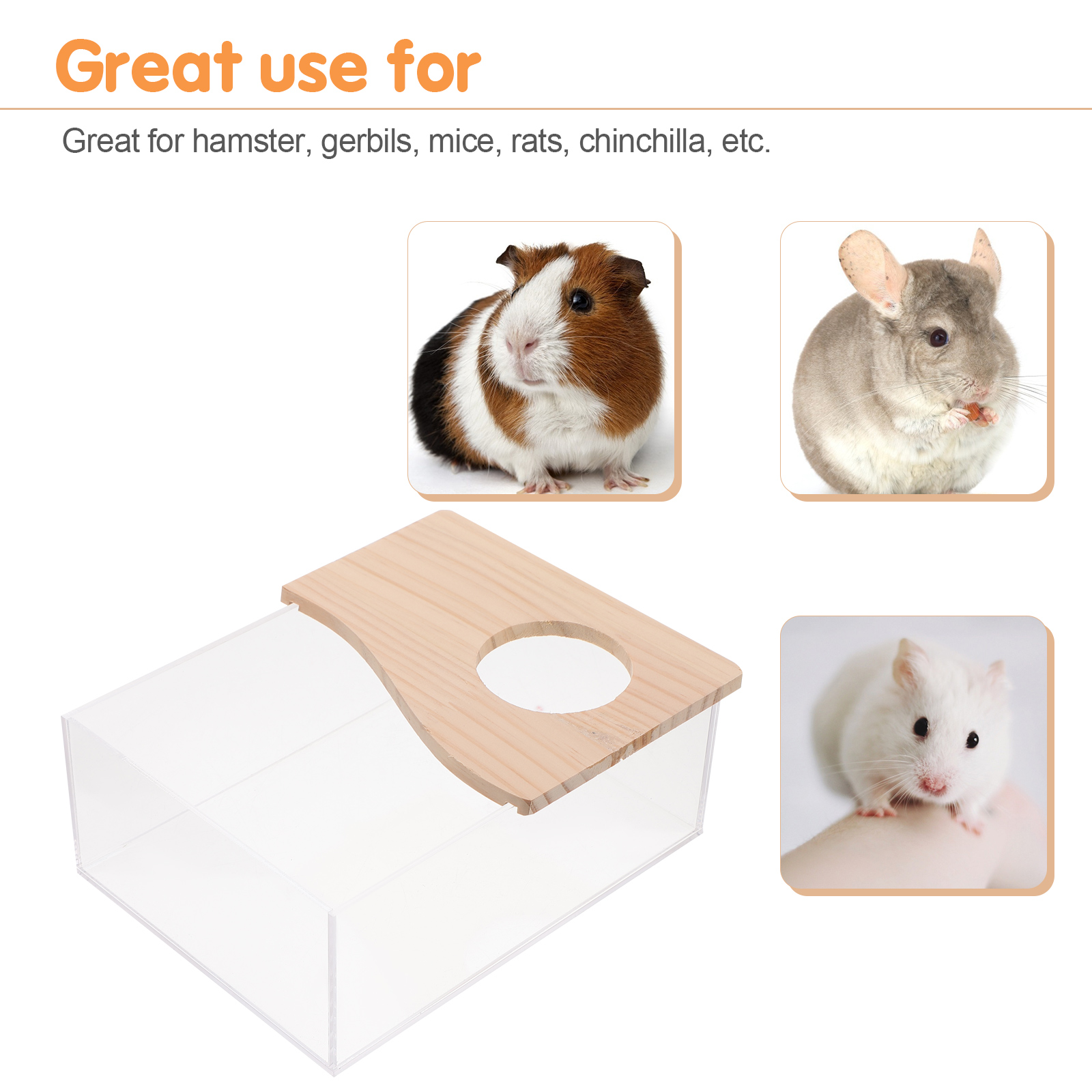 Hamster Bath Sand Toilet Box Pet Room Basin Enrichment Bathtub Shower