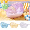 Hamster Bathroom Small Pets Transparent Sand Bath House with Nonslip