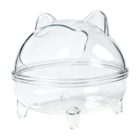Hamster Bathroom Toilet 2 In 1 Hideout Small Animals Bath Box For Hamster Sand Bath House Dirt Proof Bathroom Potty Sand Bath Container