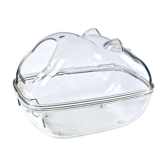 Hamster Bathroom Toilet 2 In 1 Hideout Small Animals Bath Box For Hamster Sand Bath House Dirt Proof Bathroom Potty Sand Bath Container