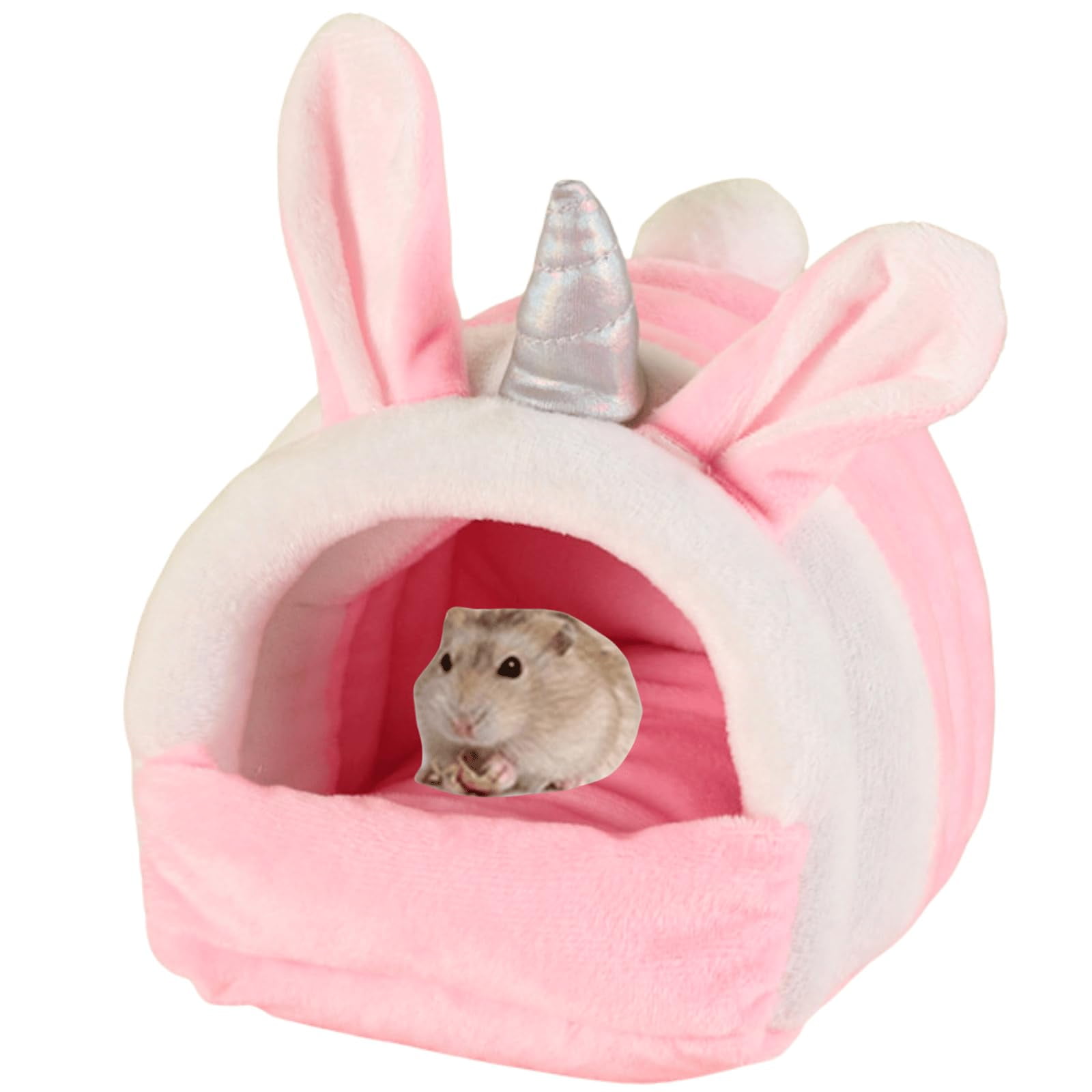 Hamster Bed, Mini Soft and Warm Hamster House Cute Non-Slip Hamster ... - Pet Hamster Houses With Sleeping Frames And Doors