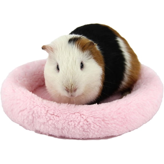 Hamster Bed, Soft Round Velvet Warm Sleep Mat, Washable Pad for Hamster Hedgehog Squirrel Guinea Pig Rats Bird and Other Small Animals
