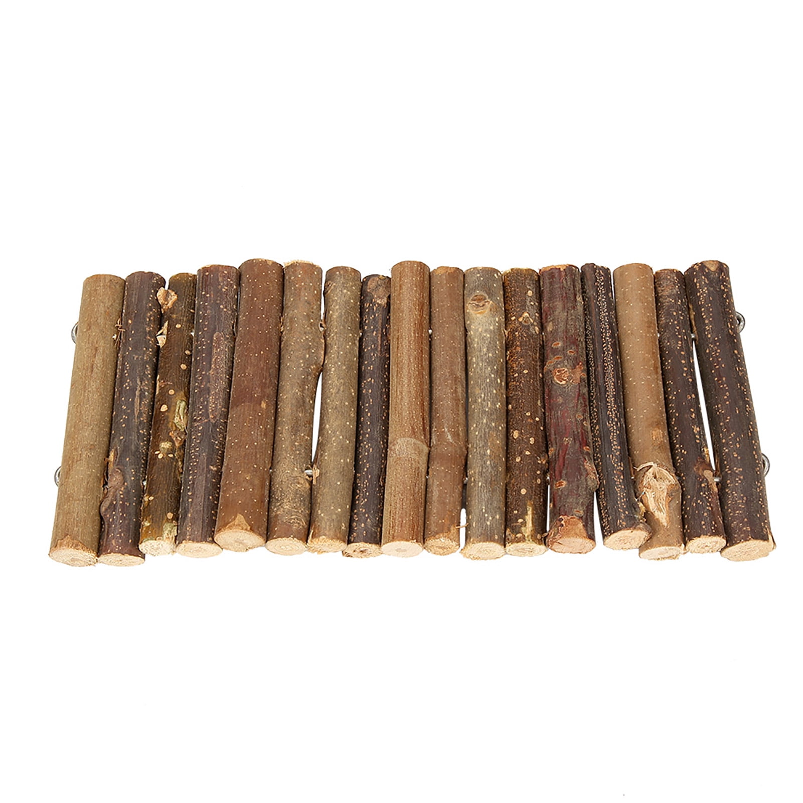 Hamster Bendy Wooden Bridge Ladder House for Reptile Mice Rodents Small Animal Chew Toy(Small