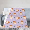 thumbnail image 1 of Hamster Blanket Cute Super Soft Warm Bed Bedding Throw Blankets for Couch Bedroom Sofa Office Car, All Season Cozy Flannel Plush Blanket Gifts for Girls Boys Adults, 60"X50", 1 of 6
