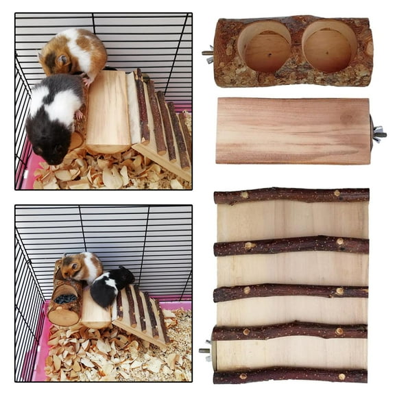 Hamster Bowls Pet Wooden Bowls for Feeding & Water, Food and Water Bowl for Mouse, Chinchilla, Rat, Gerbil,Hamster or Small Animals