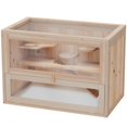 Hamster Cage, 2-Tier Gerbil Cage, Small Animal Habitat with Openable ...