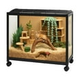 thumbnail image 1 of Hamster Cage,360° Viewing Transparent Hamster Habitats with Universal Wheels,Chew-Proof Dual Door Small Animal Habitat, Portable Hamster House for Rats, Guinea Pigs, 1 of 4