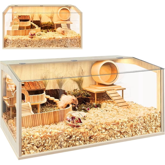 Picture of Hamster Cage Chewproof Wooden Guinea Pig Cages Mice and Rat Habitat ...