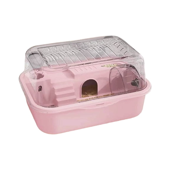 Hamster Cage Double Layer Hamsters Habitat Cage, Anti-Escape Small Animal Habitat House for Hamster Guinea Pig Gerbil Reptiles, with Climbing Platform, for Living Room Pet Corner Use
