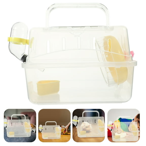 Hamster Cage,Hamster Transparent Cage Portable Pet Mouse Case Hamster Nursery Container