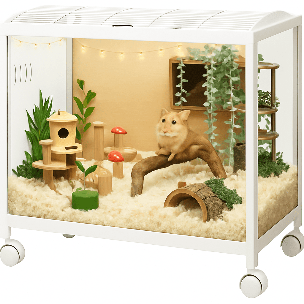 Hamster Cage, Metal Mice and Rat Habitat Stackable with Universal ...