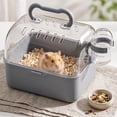 thumbnail image 1 of Hamster Cage Plastic with Carry Handle Panoramic Cover and Deep Base for Syrian Dwarf Hamsters Gerbils & Mice, 1 of 6