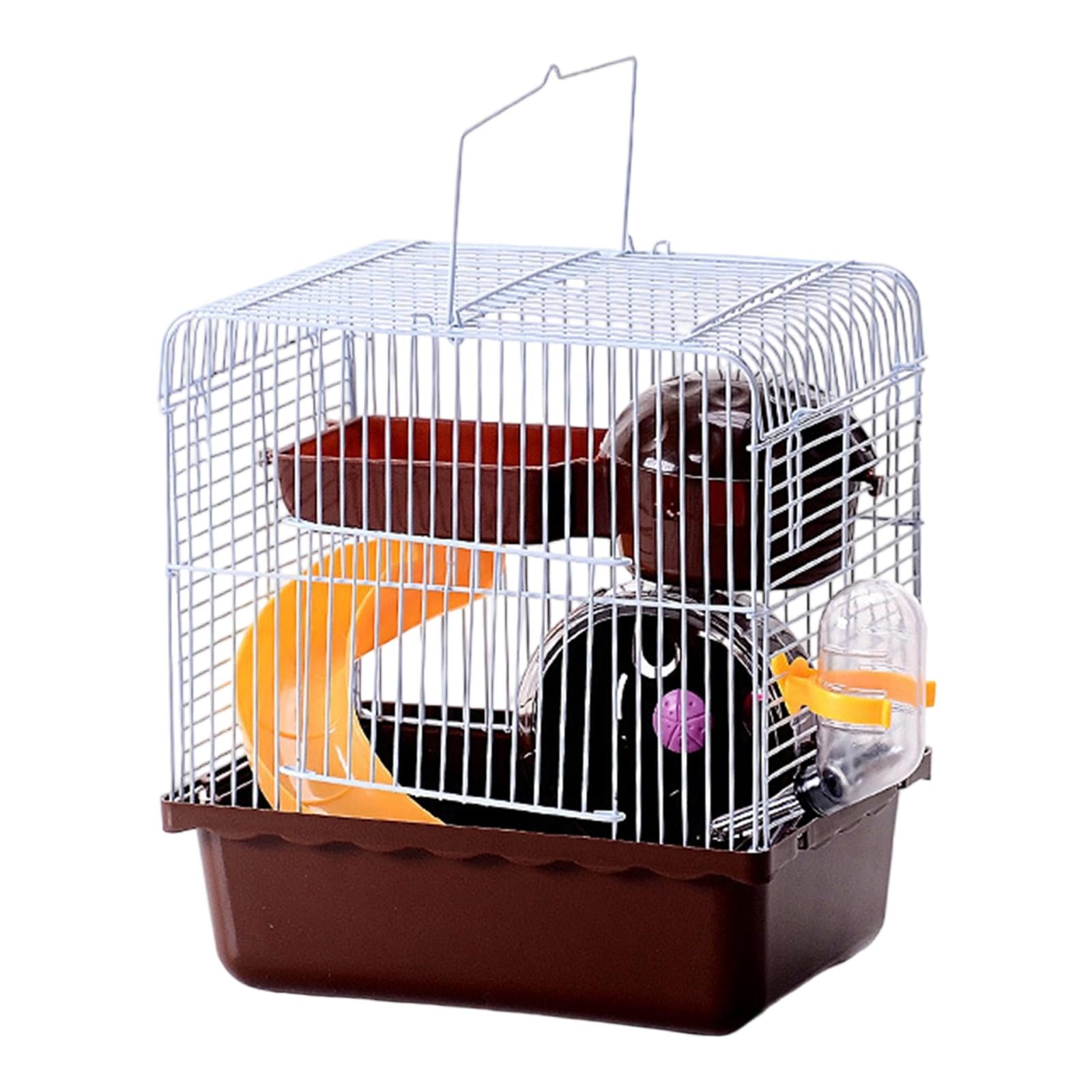 View of Hamster Cage Portable Hamster Cage with Ventilation Easy Access Sliding ...