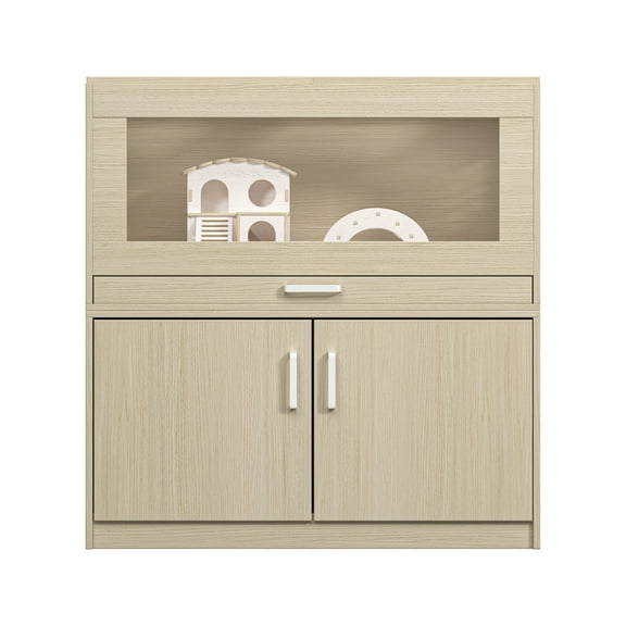 Hamster Cage,Rat Cage Wood with Independent Storage Cabinet,House for Chinchilla with Guinea Pig Hutch and Bridge,Easy View Acrylic Panels,Living Habitat X-large(31.50" L x 15.75" W x 32.28" H)