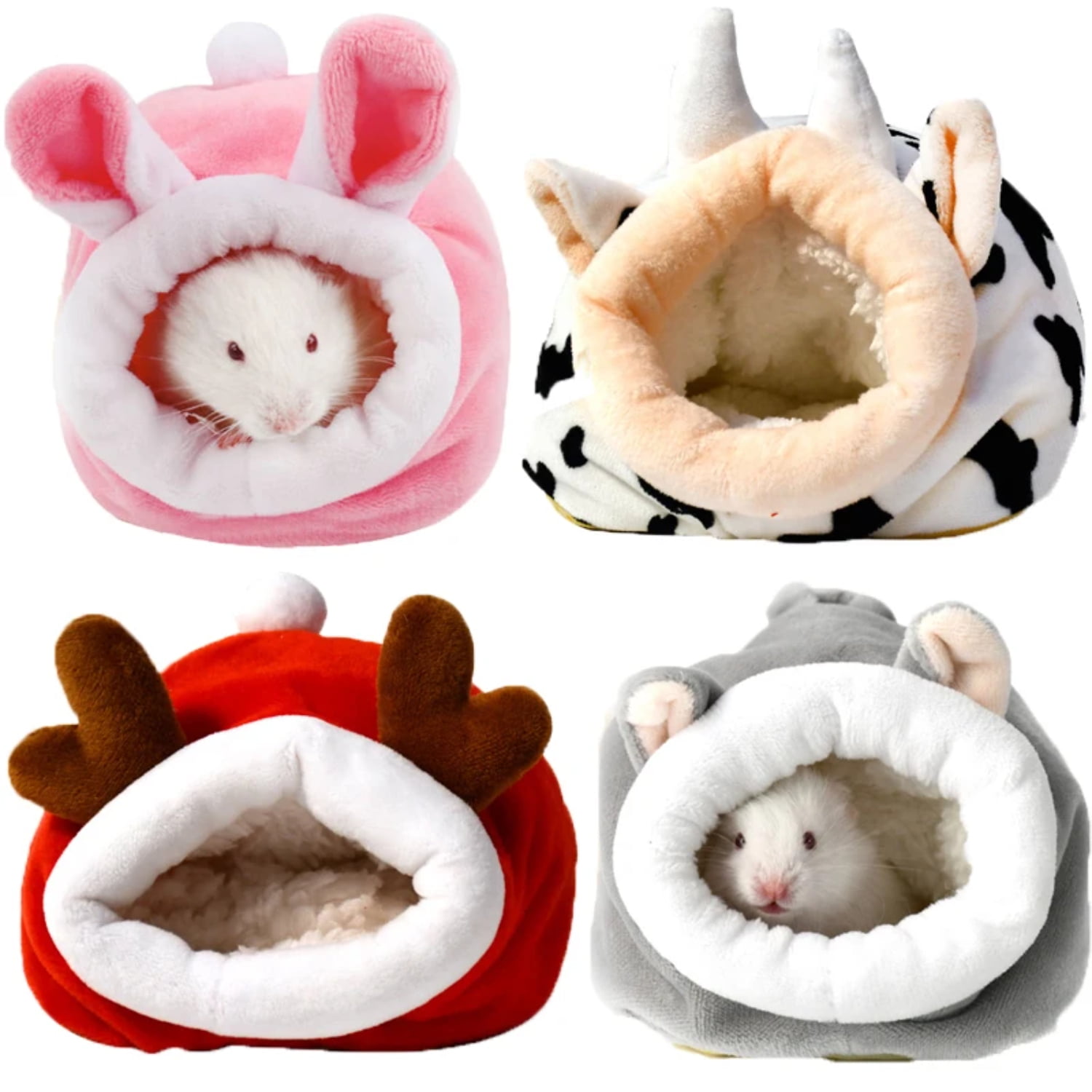 Image showcasing Hamster Cage Soft Warm Bed Pet Rat Hammock Pig Squirrel Winter House ...
