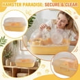 thumbnail image 1 of Hamster Cage, Transparent Hamster Habitat with Escape - Proof Design in Yellow, for Small Pets Like Hamsters, Gerbils, Mice, 1 of 6