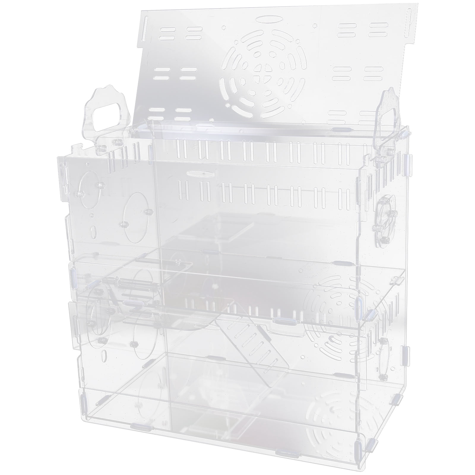 Visual Reference: Renaclipy Clear Small Animal Cage Hamster Cage Acrylic Exercise Area