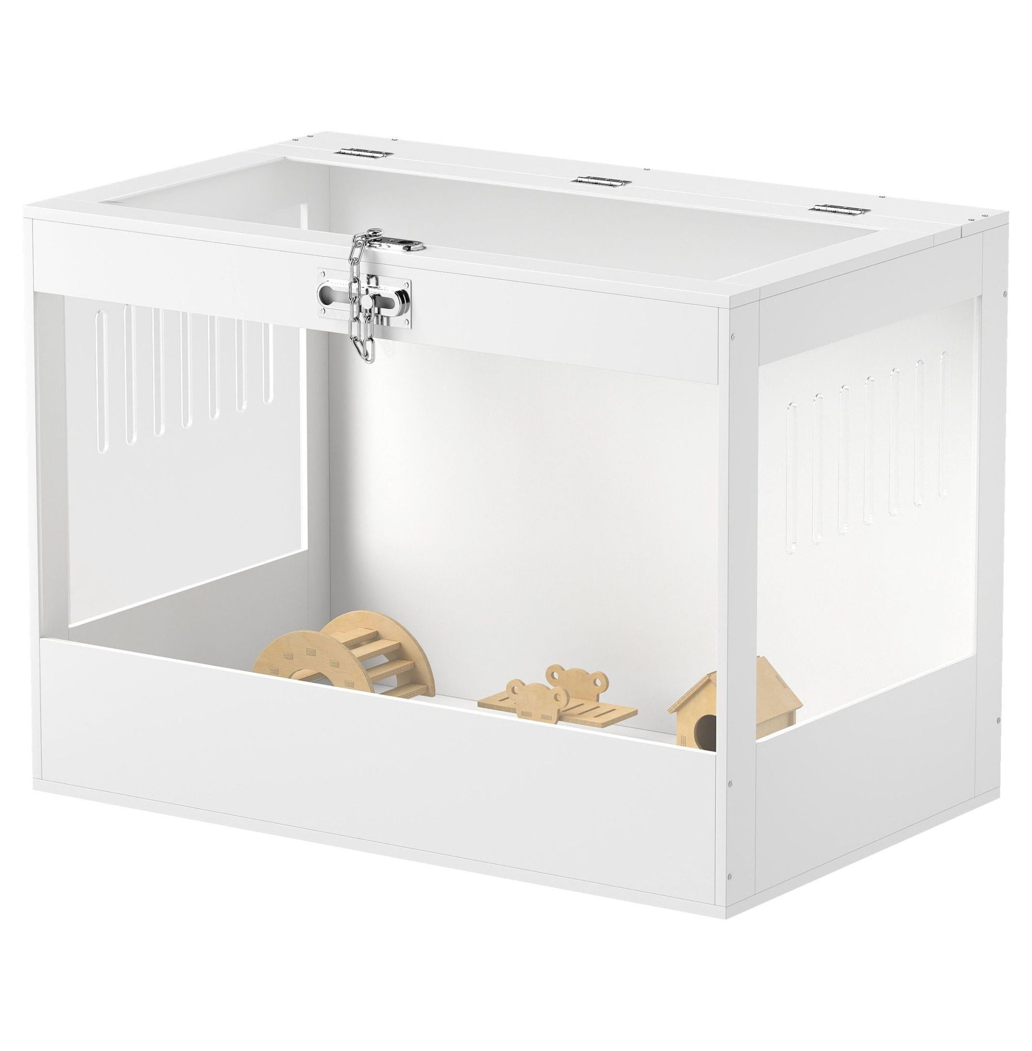 Curated visual reference: Visual Reference: Hamster Cage With Lock Dwarf Hamster Gerbil Cage Open Top