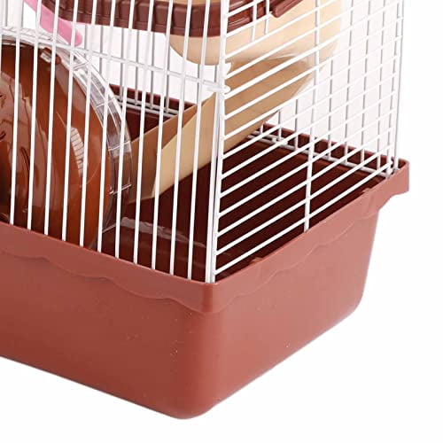 View of Hamster Cages, Gerbil Cage, 2 Tier Portable Small Hamster Cage ...