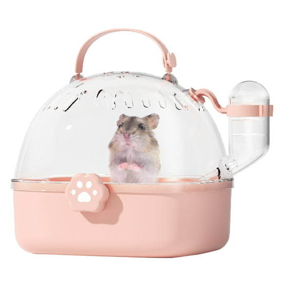 Hamster Cages with Water Bottle Breathable Outdoor Hamster Carrier Cage for Travel Cage Convenient Pet Carry Supplies