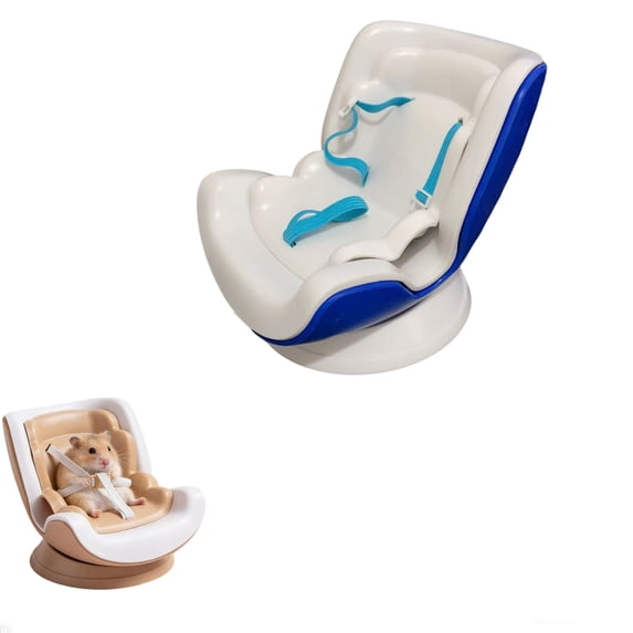 Hamster Car Seat With Adjustable Clip,Including Vent Clip And Magnetic Base,Hamster Accessory Wagon,Used For Decorating Hamster,Sand Rat,Mouse,And Small Animal Habitats.