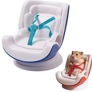 Hamster Car Seat with Adjustable Leash & Vent Clip, Small Animal Safety Carrier with Magnetic Base for Guinea Pigs Mice Gerbils, Secure Travel Vehicle Vent Holder with Buckle