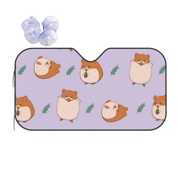 Hamster Car Windshield Sun Shade Universal Fit Auto Sun Visor Protector