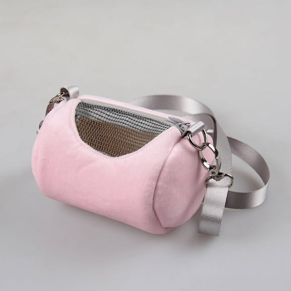 Hamster Carrier Bags Cross Body Bag Cylinder Design Practical House Travel Portable Squirrel Visible Mesh Pet Cage