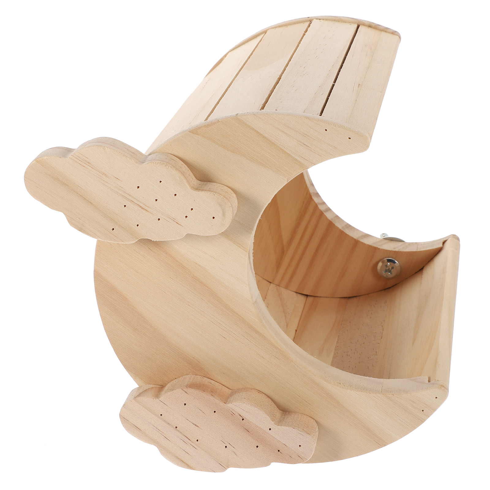 Hamster Cat Toys Small Pet Hideout Gerbil Cage Wood Rat Hideout Double