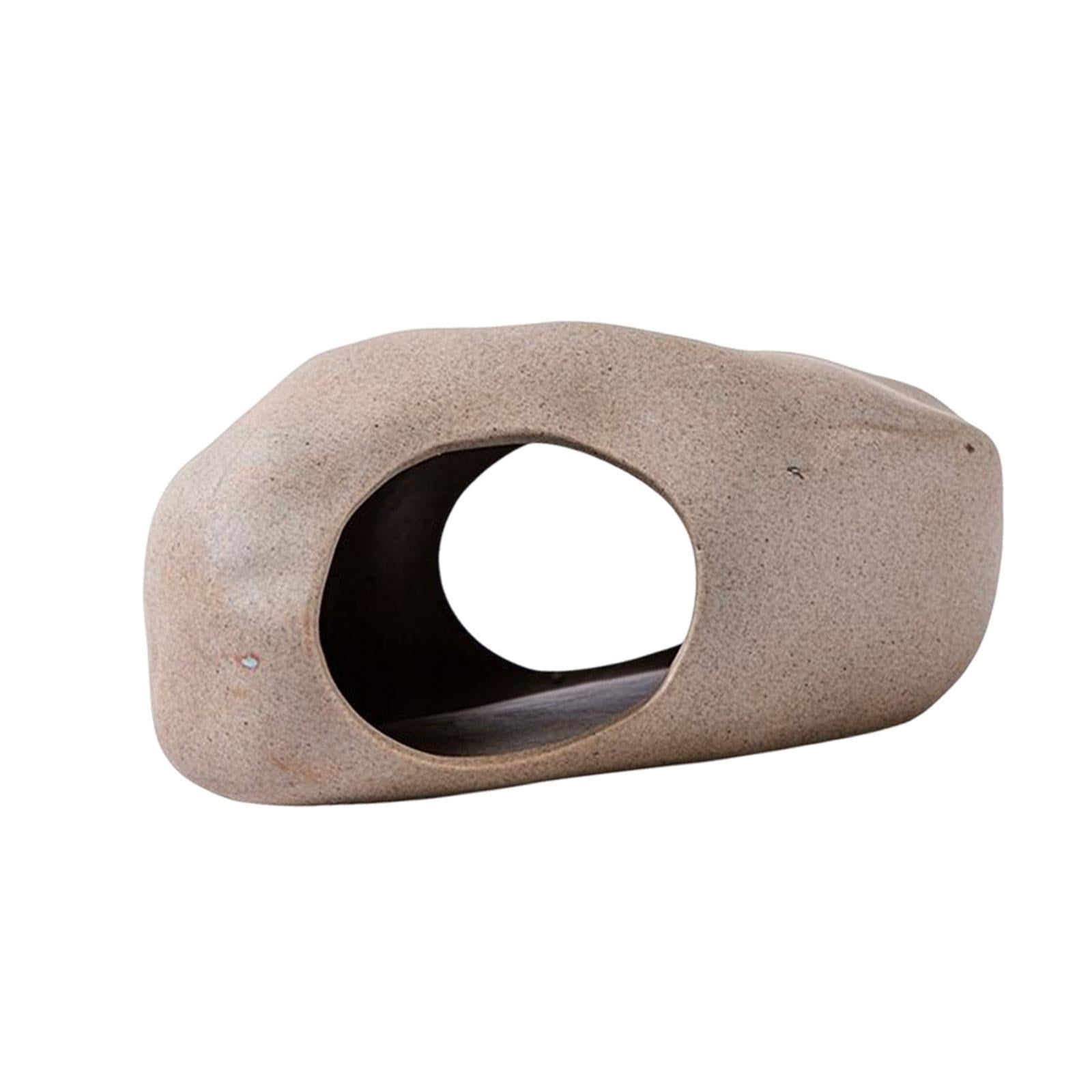 Hamster Cave Landscape Cage Reptile Rock Decor Small Animals Container Critter Bath Pets Habitat House for Chinchillas Gerbils Chipmunk Mice 17cmx12cmx8.3cm