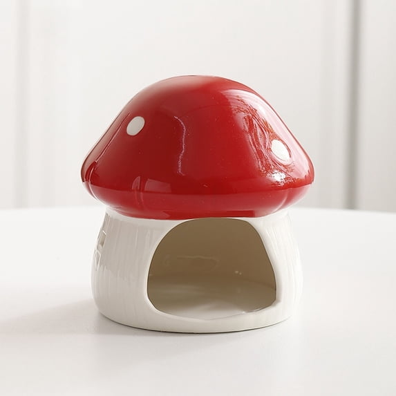 Hamster Ceramic House Mushroom Decoration Ornament Small Animal Hideout Pet Habitat