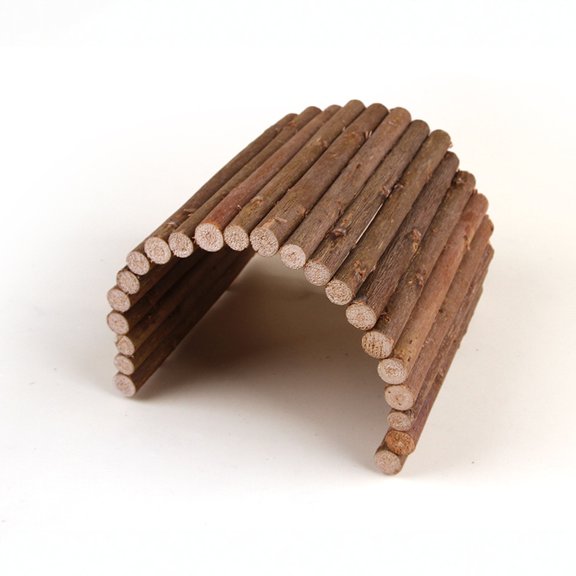 Hamster Chew Toys, Hamster Toy, Apple Sticks, 10X5 In, Wooden Arch, Hamster Hideout, Hamster Enrichment, Small Decor, Small Pet Supplies, Wooden, 1 Pc
