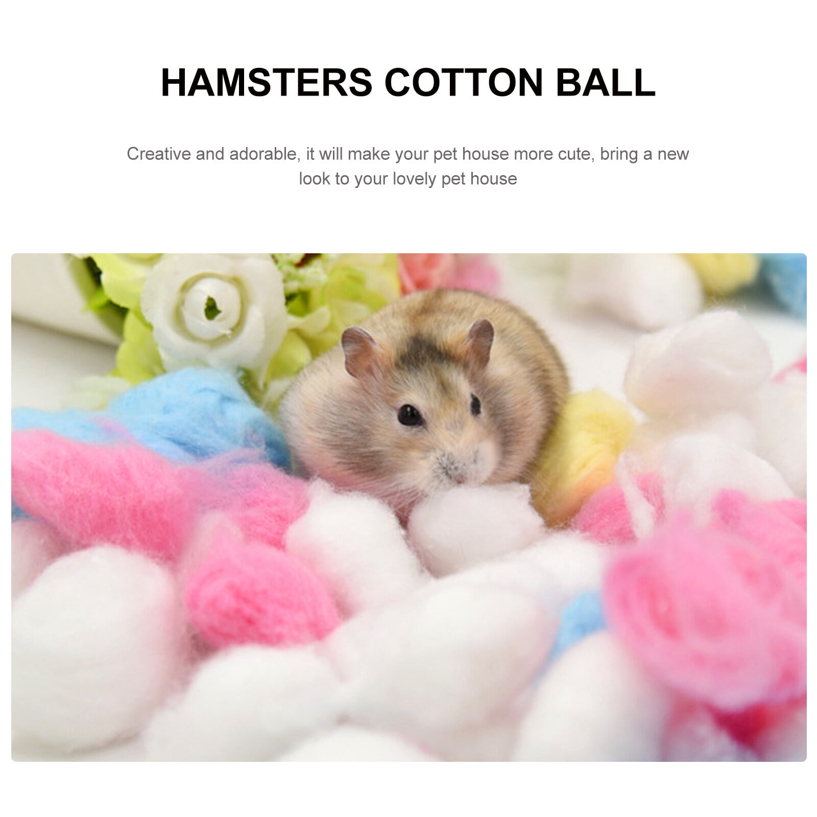 Hamster Cotton Pet Bed Ball House Small Animal Warm Cushion Pads Beds Mat Bedding Filler Cagetoy